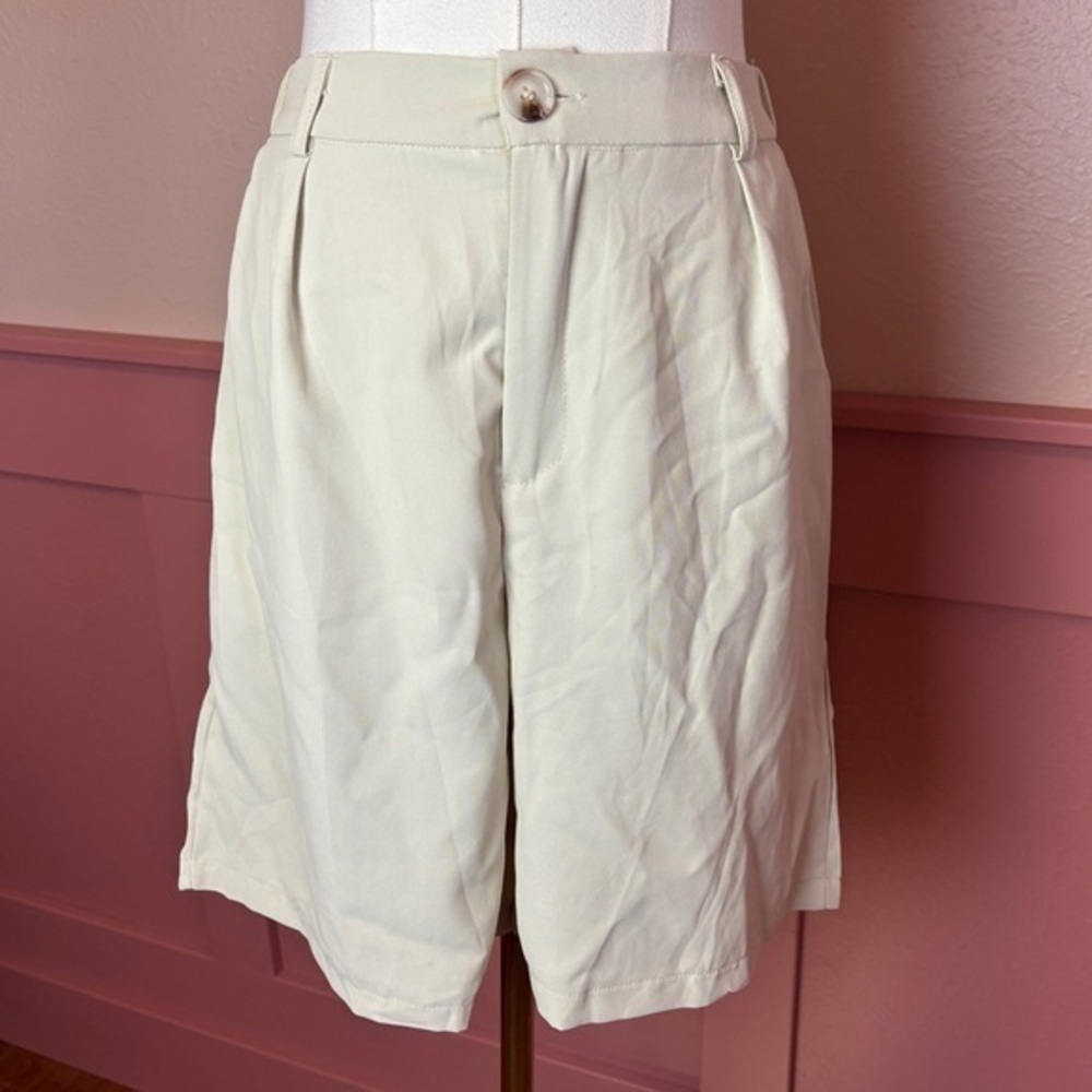 cottage boho paperbag boyfriend loose shorts beige small